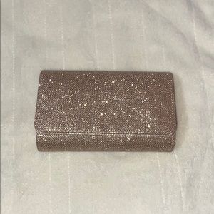 Lulu Townsend champagne sparkly clutch